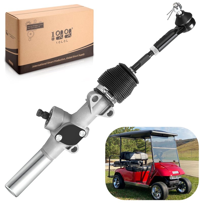 9.99WORLD MALL Steering Rack, Golf Cart Steering Gear Box Assembly for EZGO TXT (2001-UP) Gas/Electric, Replaced Part 70964G01, 70964-G01, with Ball Joint and Latch