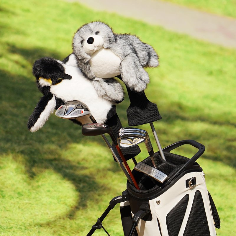 Big Crazy Animal Driver Headcover, Golf Head Covers, Seal Design, Plush Funny Driver Headcover Long Neck Protection, Golf Gift for Men Women, Fits 460CC Driver Head
