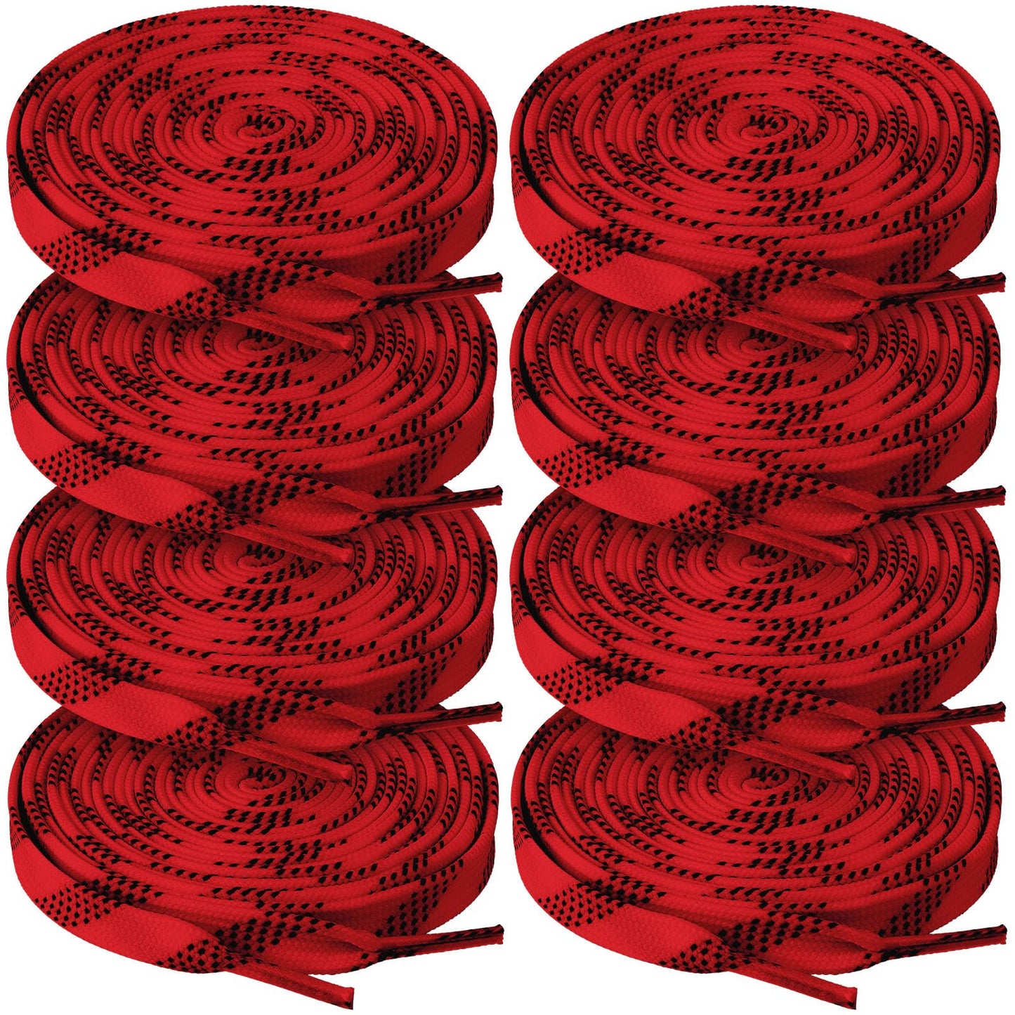 Yingzhao 4 Pairs Red Waxed Hockey Laces 108" Hockey Skate Laces Wide Ice Lace Strap Strings Ice Sports Accessories for Roller Skates, Boots,Adults, Youth