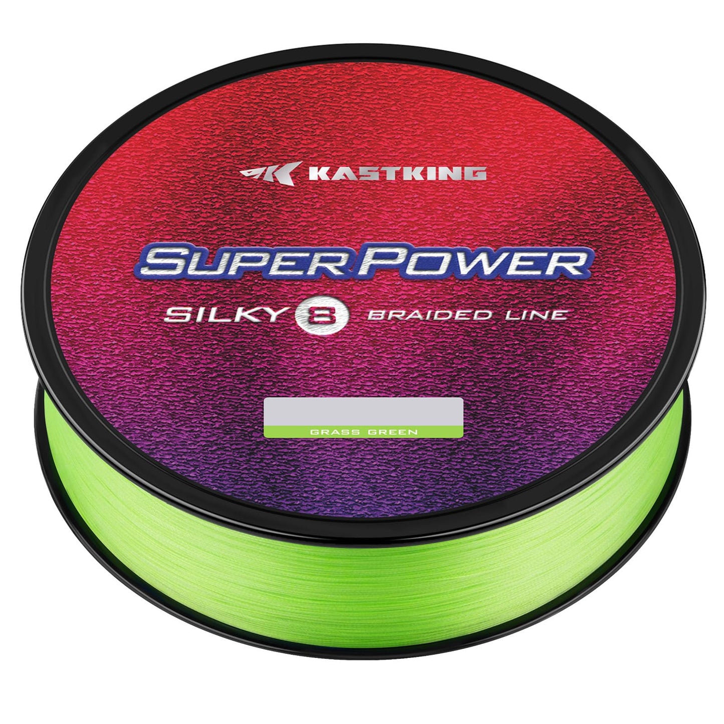 KastKing Superpower Silky8 Braided Fishing Line, Grass Green, 8 Strands, 10 LB, 300 Yds