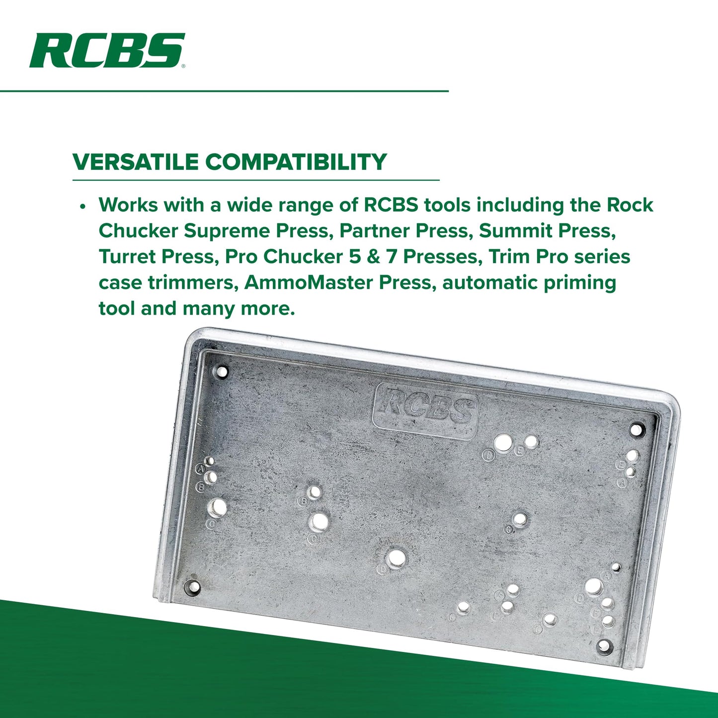 RCBS Accessory Base Plate 3 – Reloading Bench Mount System – Gray