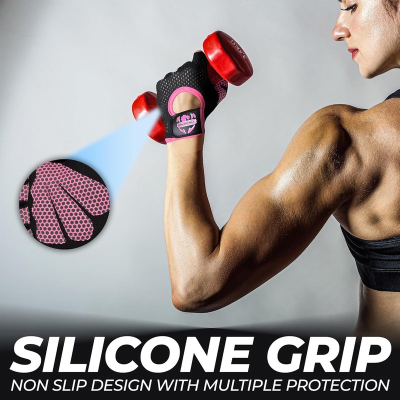 Weight Lifting Gloves - Full Palm Protection for Men & Women | Breathable Workout Gloves for Gym, Fitness, Cycling