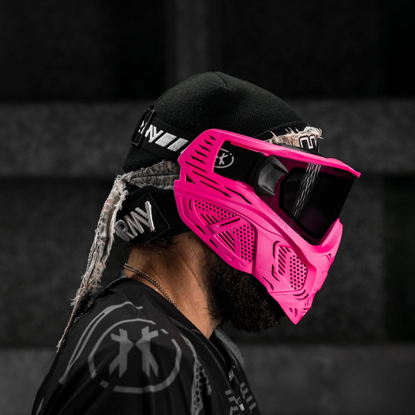 HK Army HSTL Skull Paintball Goggle/Airsoft Mask (Neon Pink, Smoke)