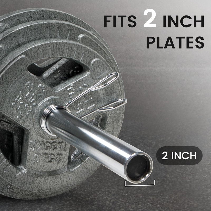 Fitvids 2 Inch Olympic Barbell Bar, 7 Feet Bar with Collar for Home Gym Strength Training, weight lifting, Bench Press, 700 LB Capacity