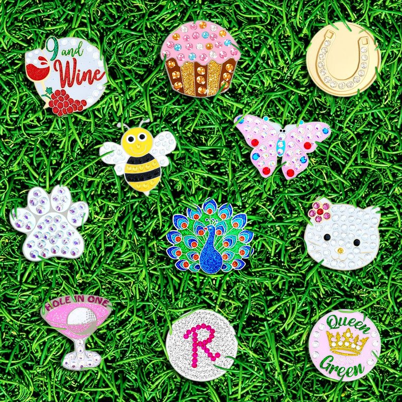 Peacock Golf Ball Marker with Heavy Glitter | Hat Clip Included | Birdie Themed Golfing Accessory | Dancing Peacock | Great for Any Age Golfer for The Spring Season