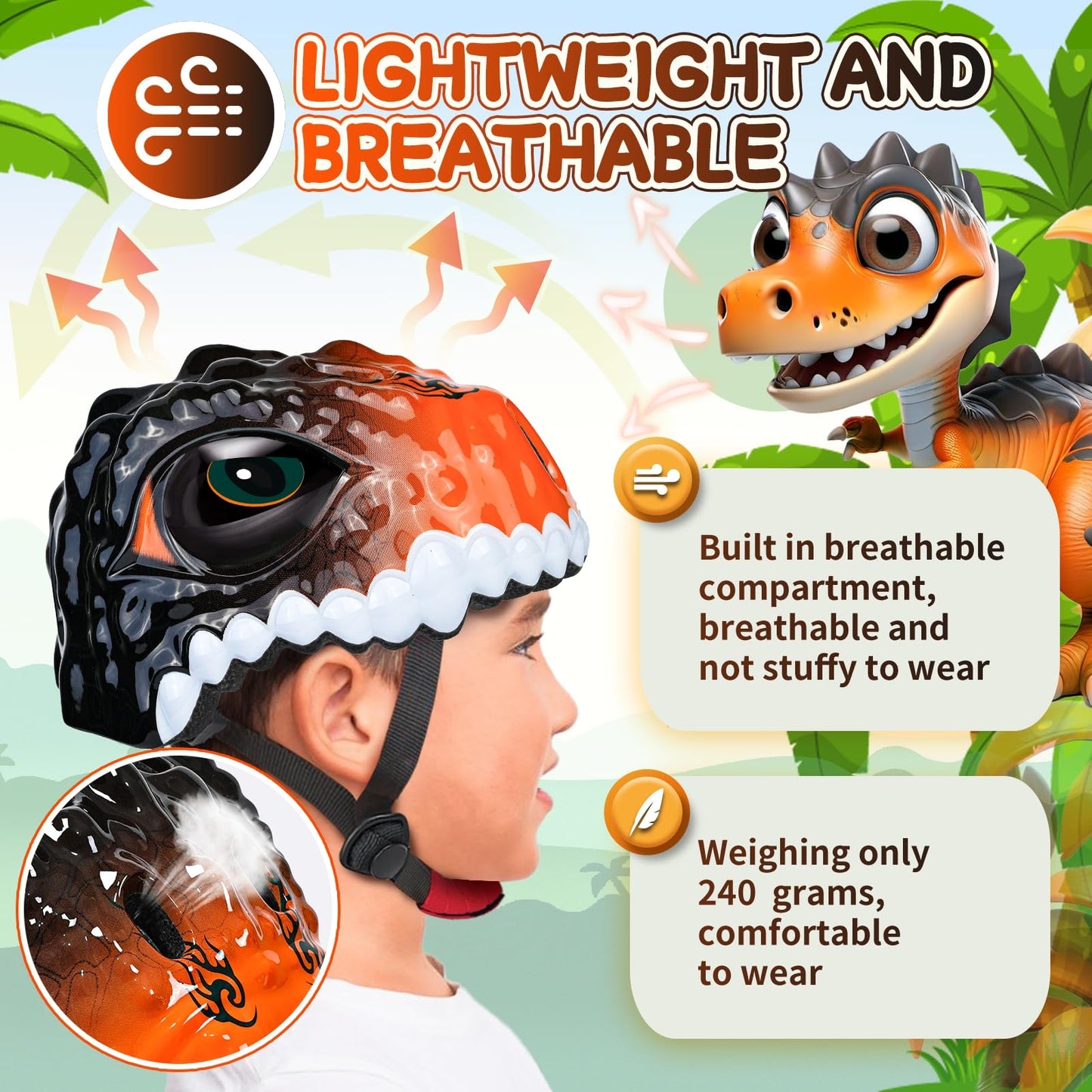 DOJASOHILMI Toddler/Kids Bike Helmet for Boys Girls Adjustable Kids Helmet 3D Lightweight Ventilation and Multi-Sports Scooter Cycling Roller Balance Bike