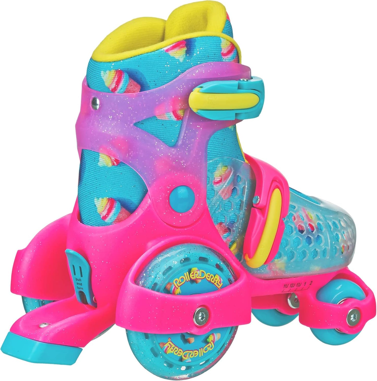 Beginner Roller Skates for Kids | Adjustable Sizing for Toddlers & Youth - Fun & Colorful Design