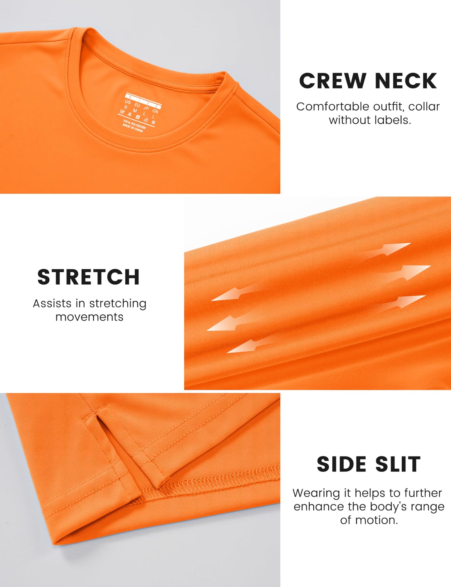 TACVASEN Mens Short Sleeve Rash Guard Dry Fit Running Athletic T-Shirts