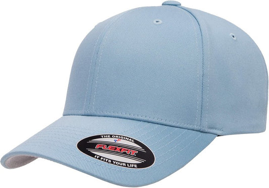 Flexfit Men's Wooly Combed Twill Fitted Baseball Cap, Carolina Blue, Large-X-Large