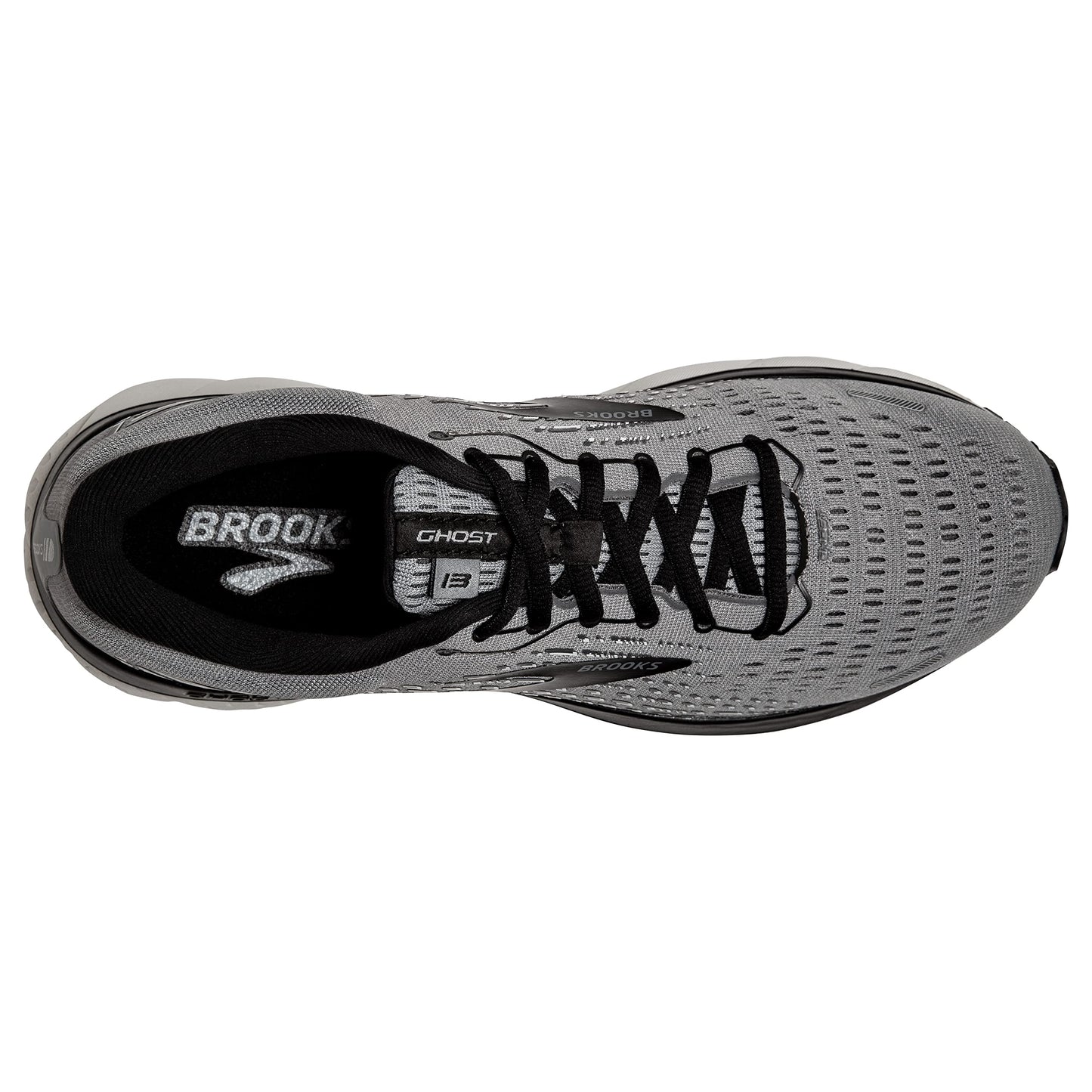Brooks Men's Ghost 13 Running Shoe - Primer Grey/Pearl/Black - 8.5 Medium