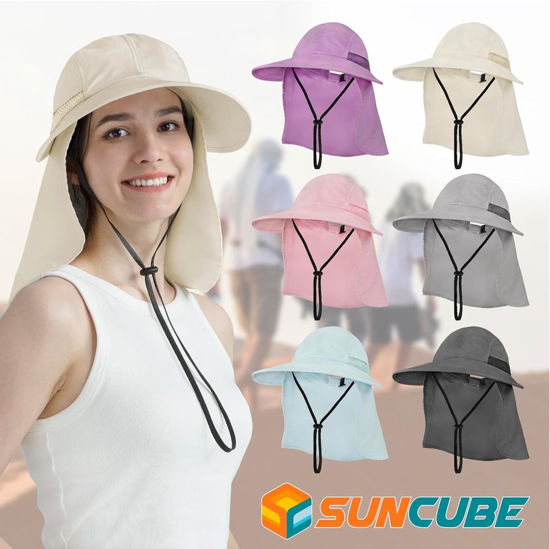 Women's Sun Hat UPF 50+ - Wide Brim UV Protection with Ponytail Hole & Neck Flap | Ideal for Gardening, Fishing & Hiking