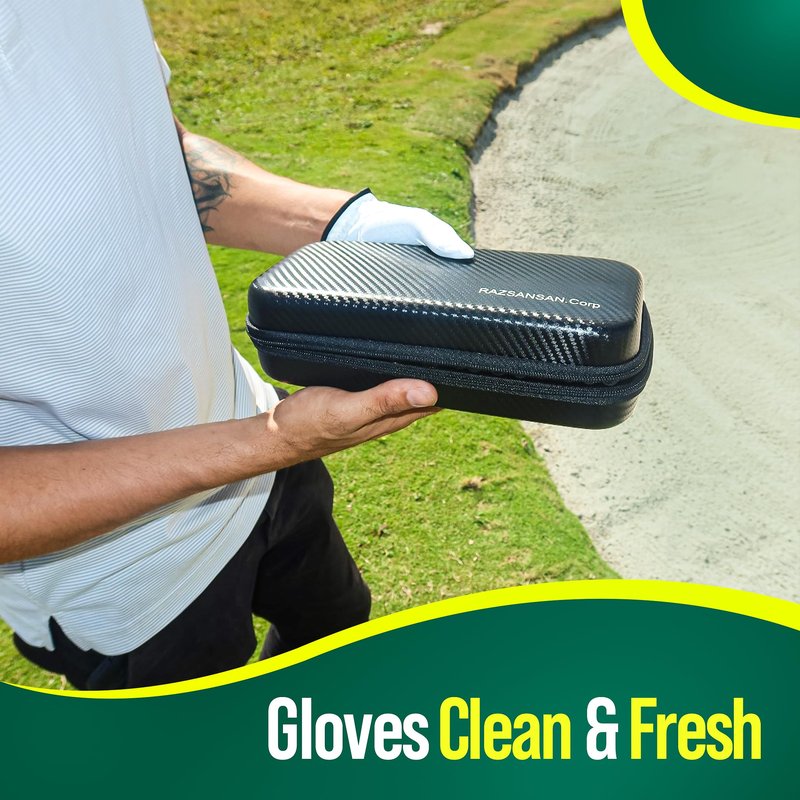 Golf Glove holder case Golf Glove caddy Golf Bag Accessories for Men Golf Accessories Bag Golf essentials for men Golf ball holder Golf Organizer Golf glove case golf ball bag