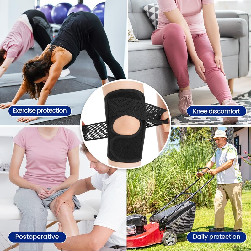 Galvaran Knee Brace with Side Stabilizers Relieve Meniscus Tear Knee Pain ACL MCL Arthritis,Joint Pain Relief, Breathable Adjustable Knee Support Suitable for Men and Women with Sports Injuries