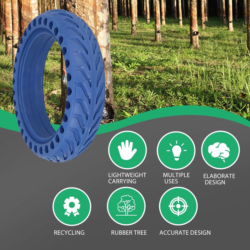8.5x2 Inch Electric Scooter Solid Wheels, 50/75-6.1 Rubber Replacement Tyre for Gotrax GXL V2/XR/APEX & Xiaomi M365/M365 Pro/1S/Pro 2 & All 8.5" Scooters, Never Puncture Blue(2PCS)