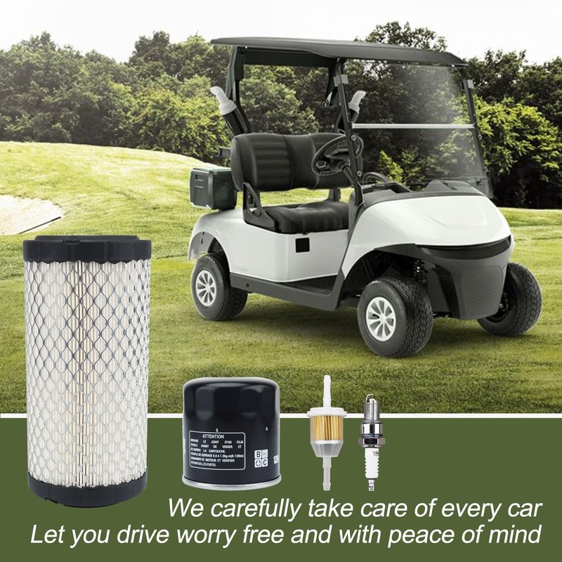 RARAYC Golf Cart Tune Up kit Compatible with EZGO 2010-Up TXT & 2008-Up RXV Gas 4-Cycle Kawasaki Motor Maintenance Set (2008-up) w/28463-G01, 72084-G01, 607454 Oil Filter & Spark Plug