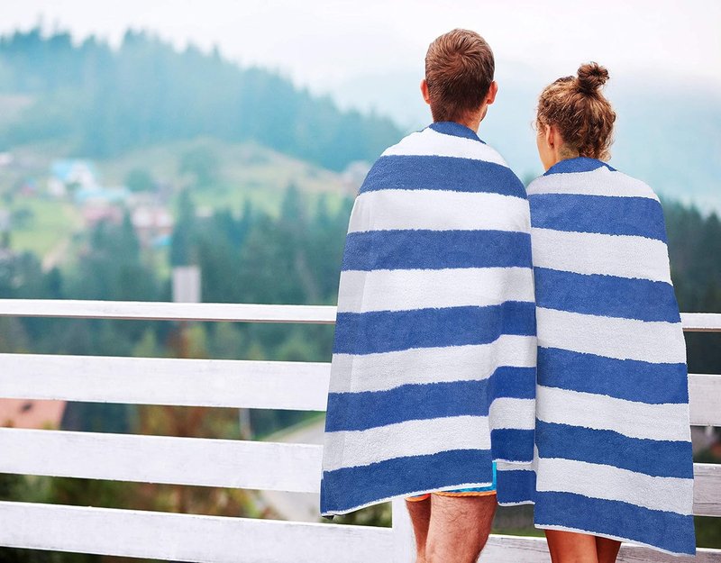 Utopia Beach Towel - 35x70 Inches Jumbo Bath Sheet, 100% Cotton, Highly Absorbent & Quick-Dry | Blue