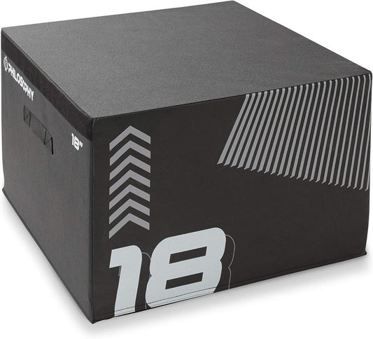 Soft Foam Plyo Box - Stackable Plyometric Jump Box for Home Gym | HIIT, Agility, Strength Training