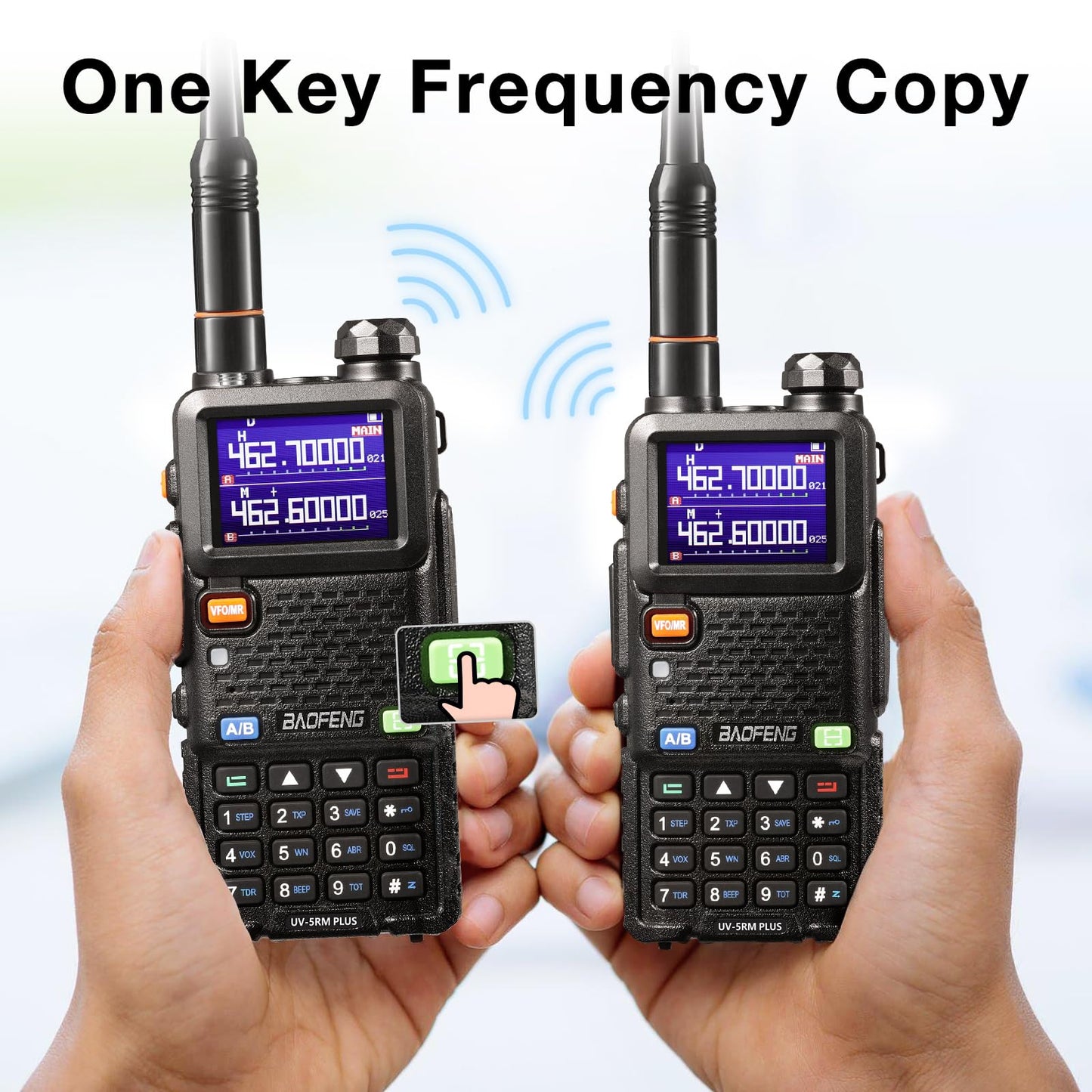 BAOFENG UV-5RM Plus 10W Ham Radio, Dual Band Two Way Radio, UHF VHF NOAA FM AM(Airband) 1.25M Receiver, Long Range Rechargeable Handheld Walkie Talkies, 2500mAh Battery USB-C Port, Chirp Compatible