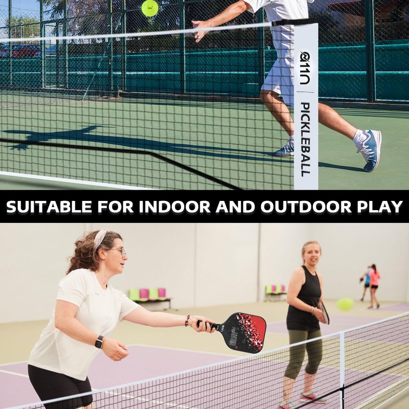 A11N SPORTS Portable Pickleball Net System, Designed for All Weather Conditions with Steady Metal Frame and Strong PE Net, Regulation Size Net with Carrying Bag
