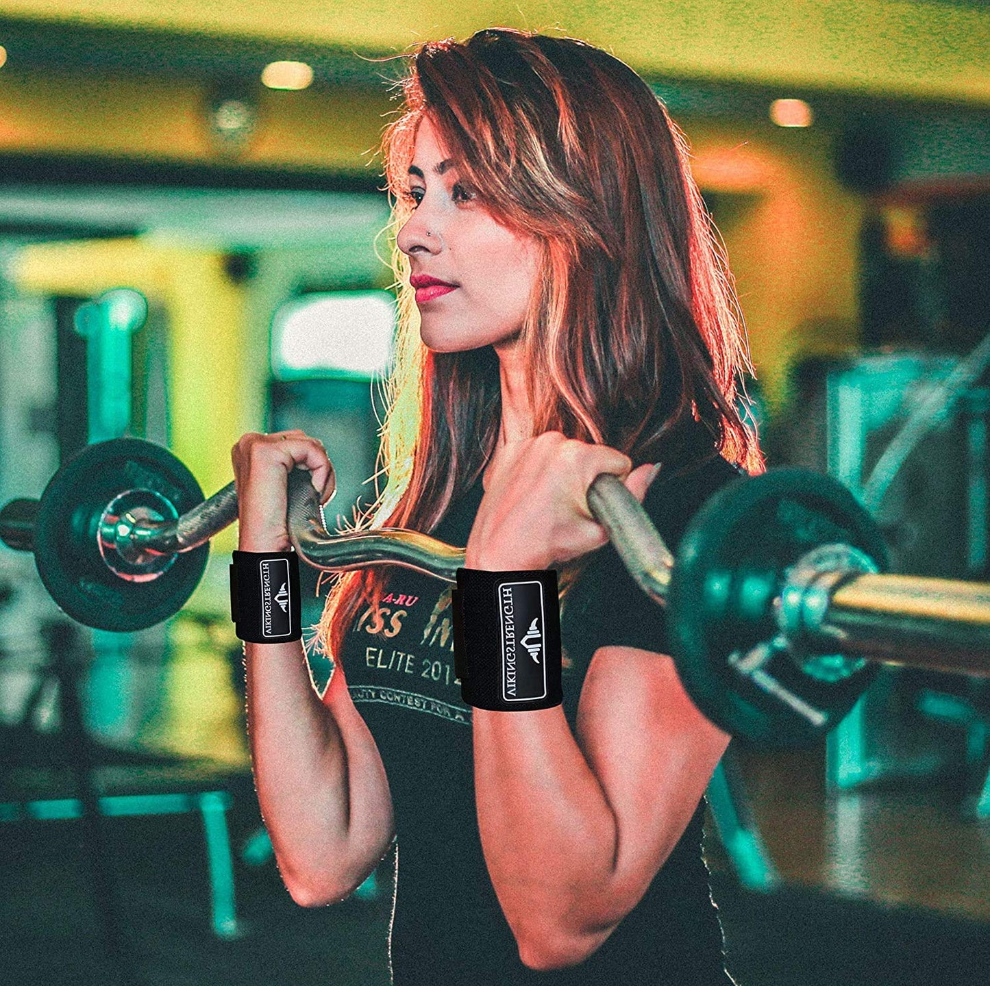 VIKINGSTRENGTH Wrist Brace Support (18" Premium Quality) for Weight lifting, Crossfit, Bodybuilding and Fitness. Wrist Wraps for Pain Relief and Recovery. Strap for Men and Women + V-Strength App