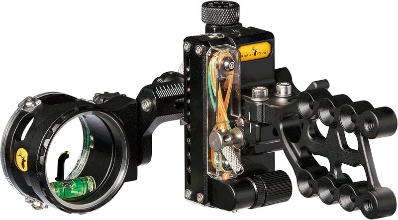 Trophy Ridge React One Pro Bow Sight - Precision Accuracy Up to 100 Yards | Tool-Less Adjustability & Click Light
