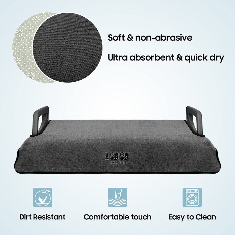 10L0L Golf Cart Seat Covers, Universal Golf Cart Seat Towel Blanket for Yamaha G2, G8, G9, G16, G19, G22 G29 2 Person Seats with Armrests Nonskid Bottom Suitable for All Weather Conditions(Dark Grey)