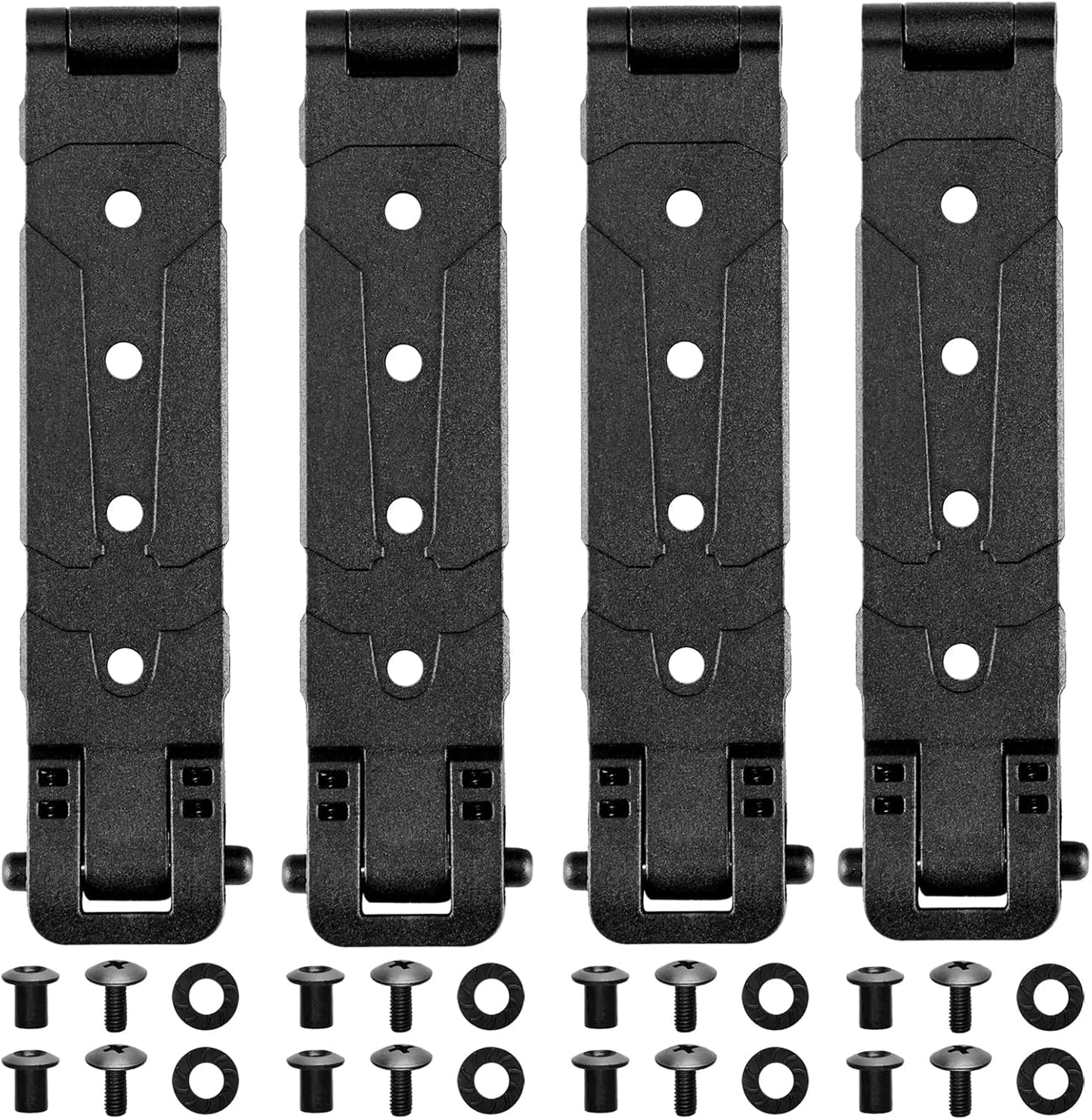 Molle Attachment Clips - Versatile Mounting Hardware for Vests, Backpacks & Holsters | Black