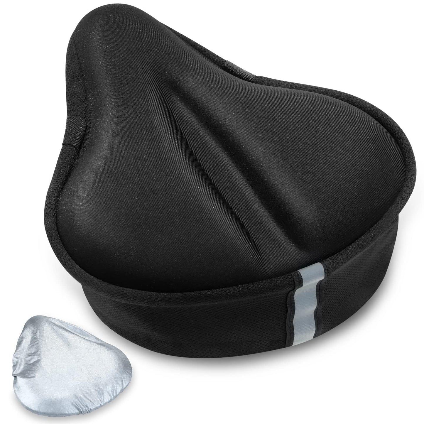 CUNCUI Bike Seat Cushion, Gel Seats Cover, Bicycle Covers, Bike Seat Cushion for Women Men Comfort Compatible, Suitable for Outdoor and Indoor (11x10 inch)