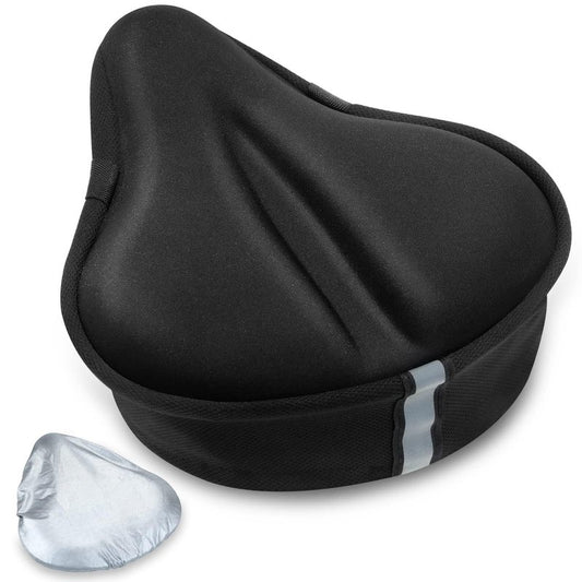 CUNCUI Bike Seat Cushion, Gel Seats Cover, Bicycle Covers, Bike Seat Cushion for Women Men Comfort Compatible, Suitable for Outdoor and Indoor (11x10 inch)