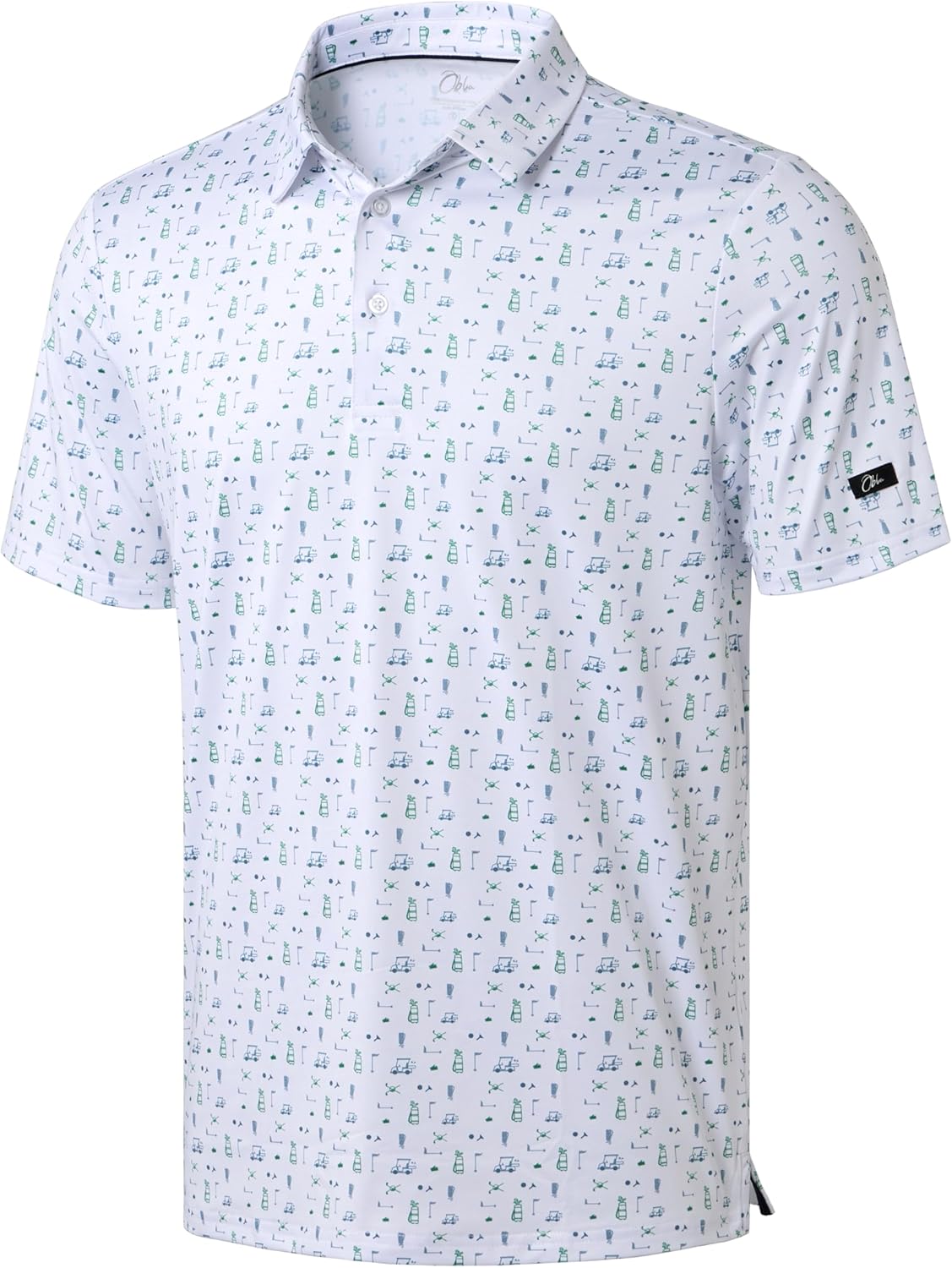 Men's Golf Polo Shirt - Short Sleeve Dry Fit Moisture-Wicking Casual Print | Performance Activewear