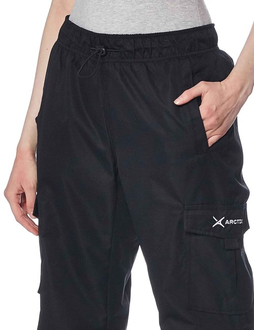 Arctix Women's Lumi Pull Over Fleece Lined Cargo Snow Pants, Black, X-Large Short