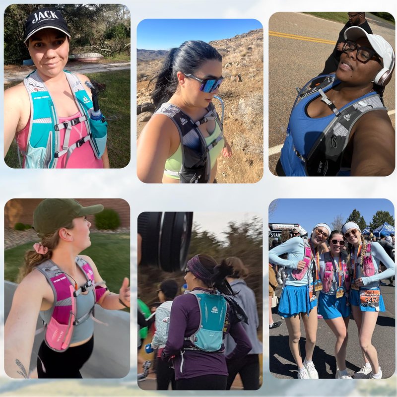 Azarxis Hydration Running Vest Backpack Pack 5L for Women and Men Jogging Trail Race Marathon Cycling Hiking (Rose Red with 1.5L Water Bladder)