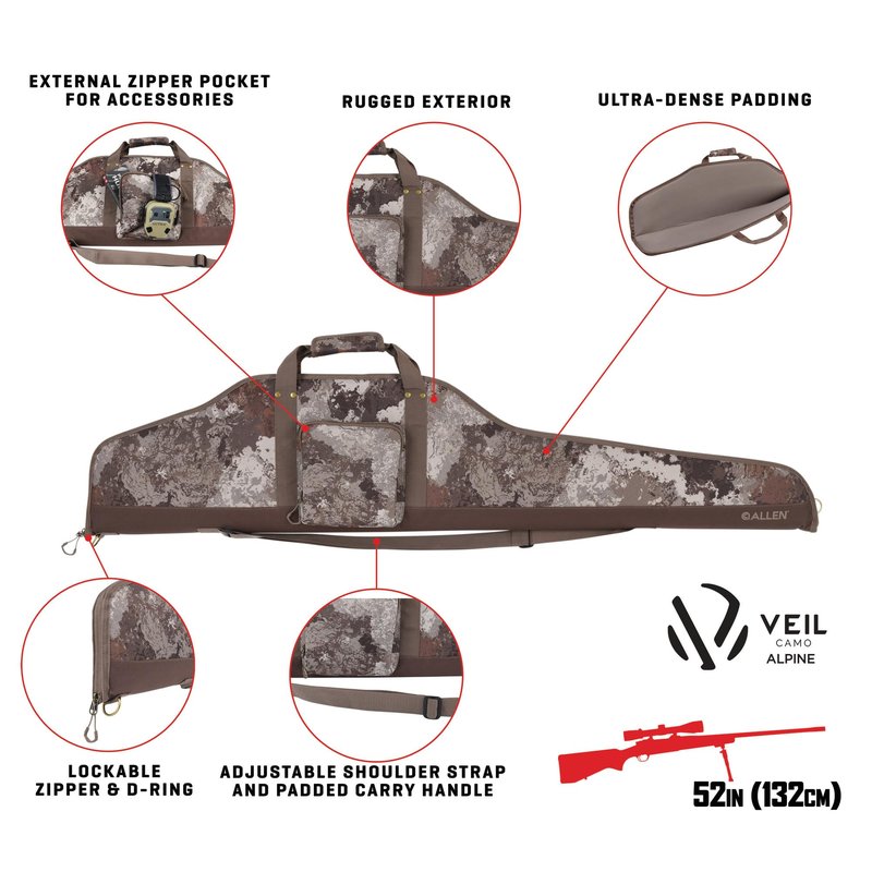 Allen Company Bedrock Long 52" Rifle Case, Veil Alpine