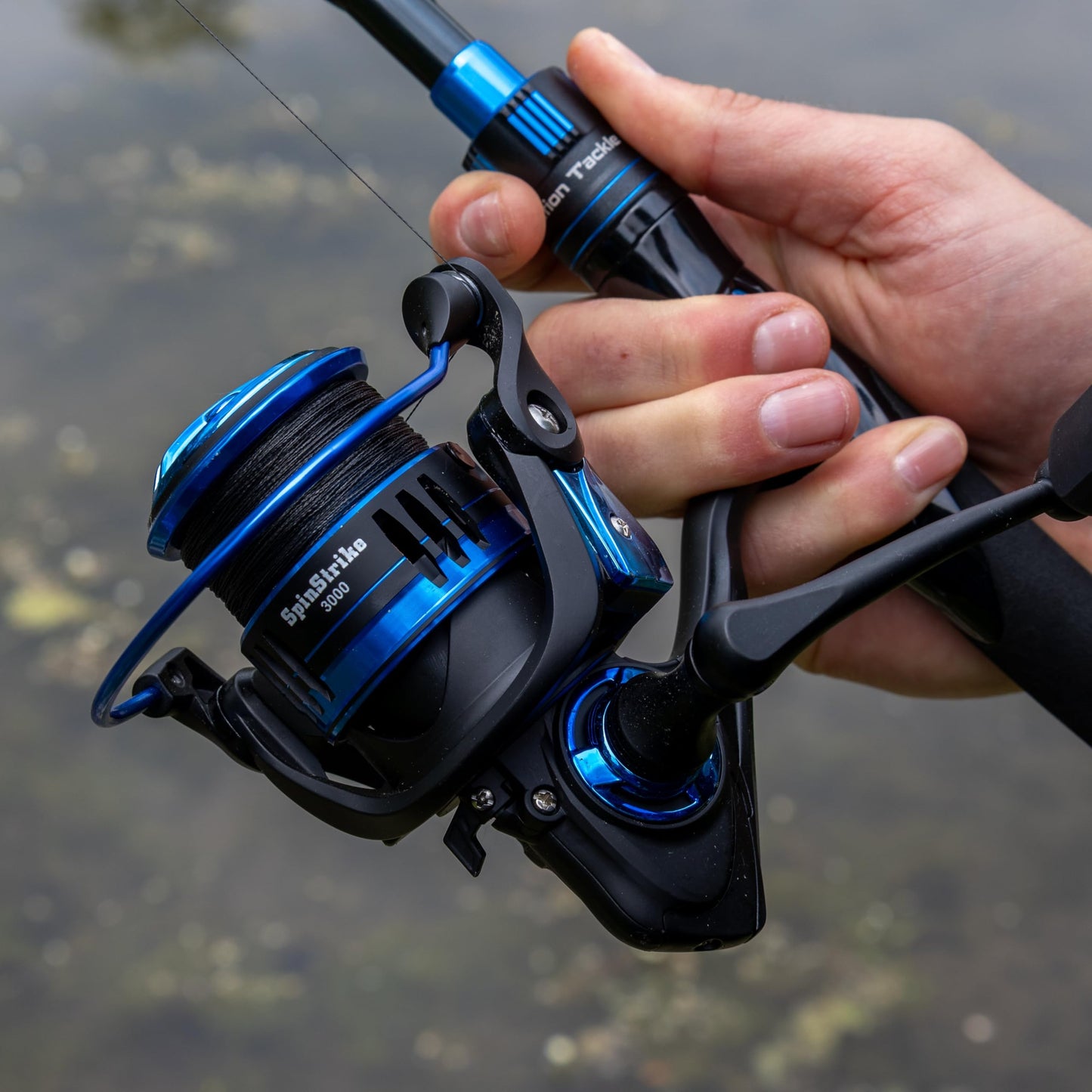 Reaction Tackle SpinStrike Spinning Reel, Lightweight Aluminum Fishing Reel with 5 Plus 1 Ball Bearings and Smooth Drag, Size 2000 for Finesse Bass and Freshwater