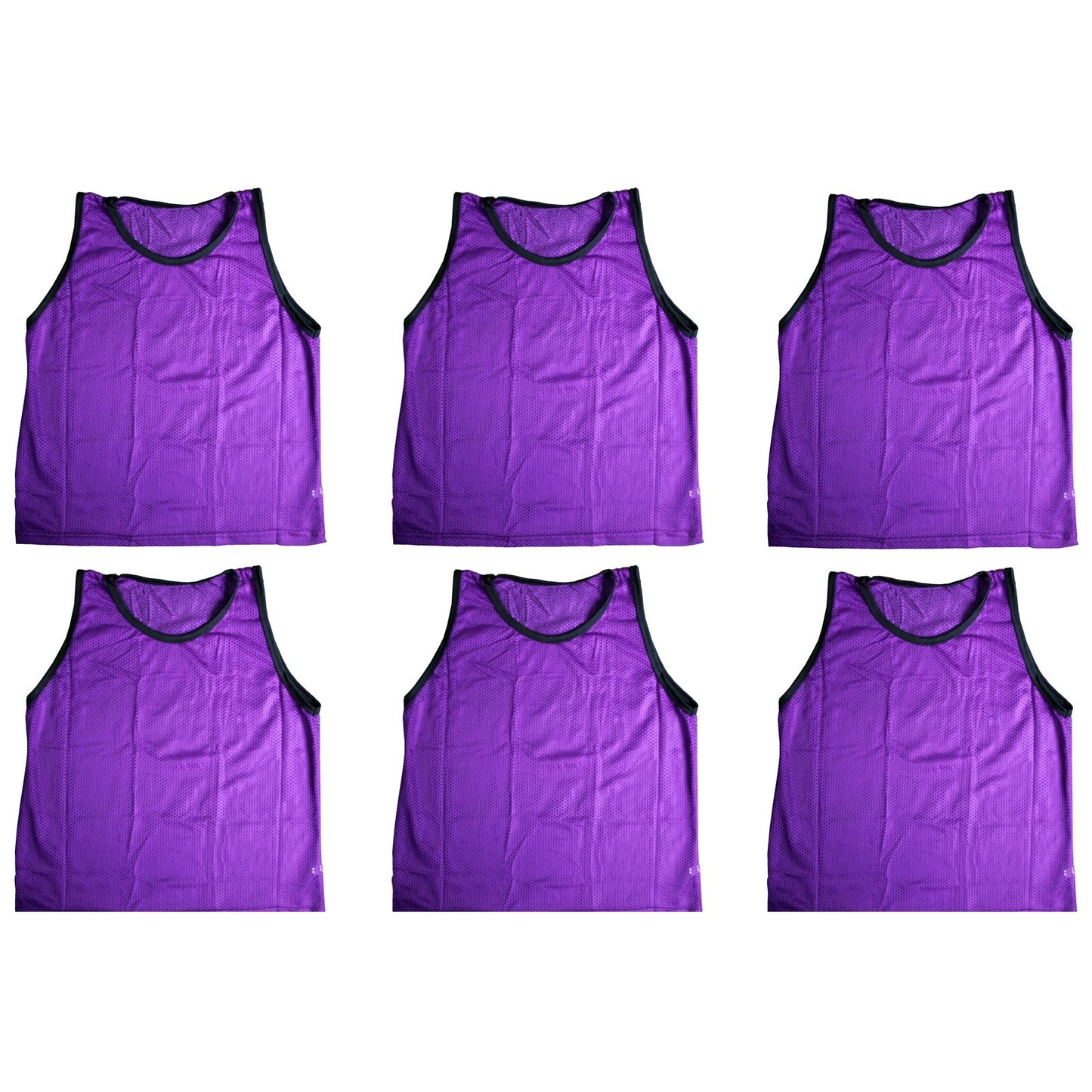 BlueDot Trading Set of 6 Scrimmage Vests PINNIES Soccer Adult Purple New!