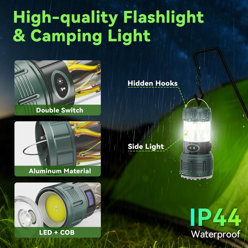 AUDERWIN Rechargeable Flashlights High Lumens, 10 Modes 990000 Lumens Super Bright Handheld LED Flashlight, 4500mAh Waterproof Powerful Camping Flashlight for Emergency, Hiking