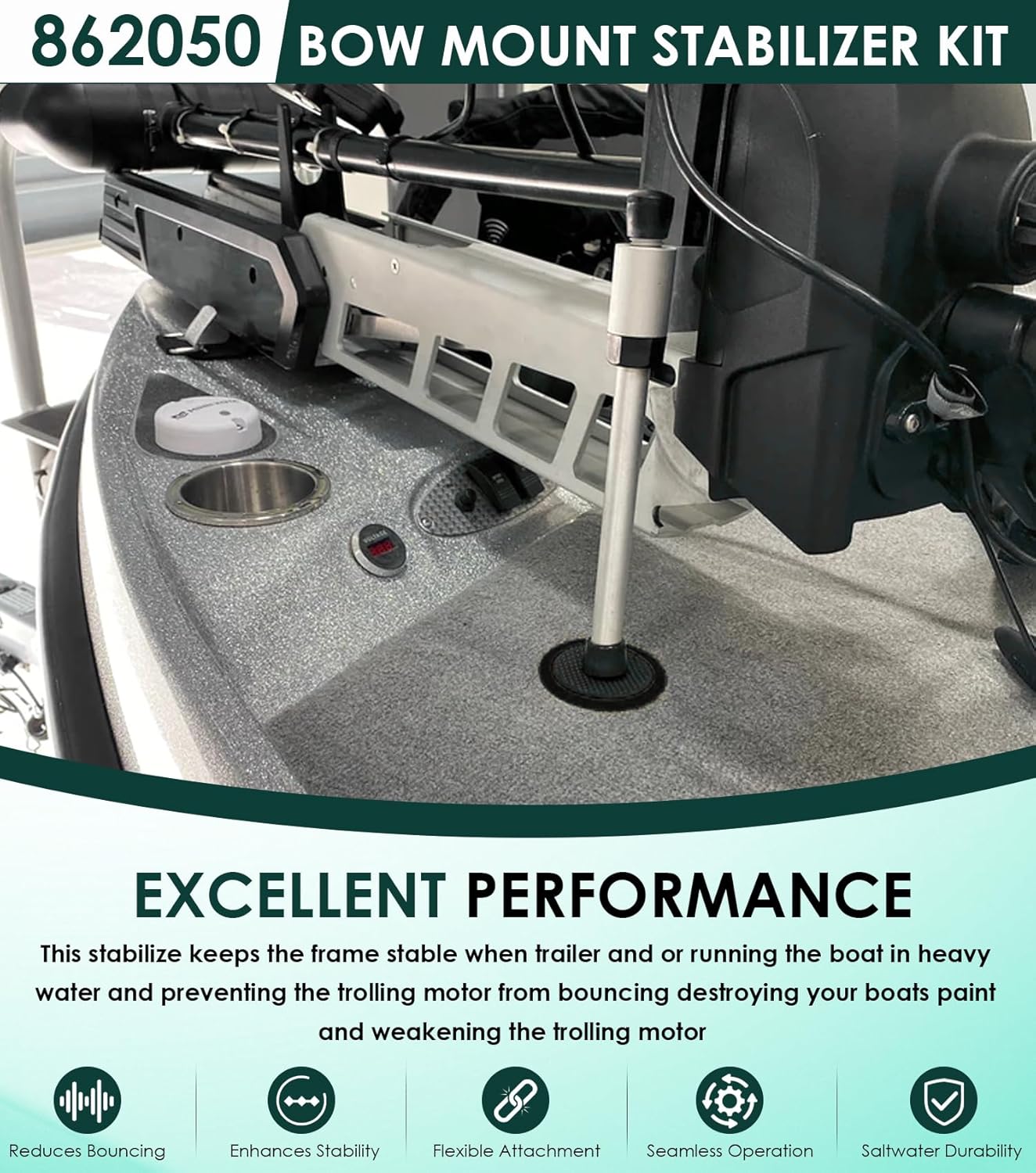 Ultrex Stabilizer Kit - Enhance Stability for Fortrex & Riptide SF Trolling Motors | Easy Installation