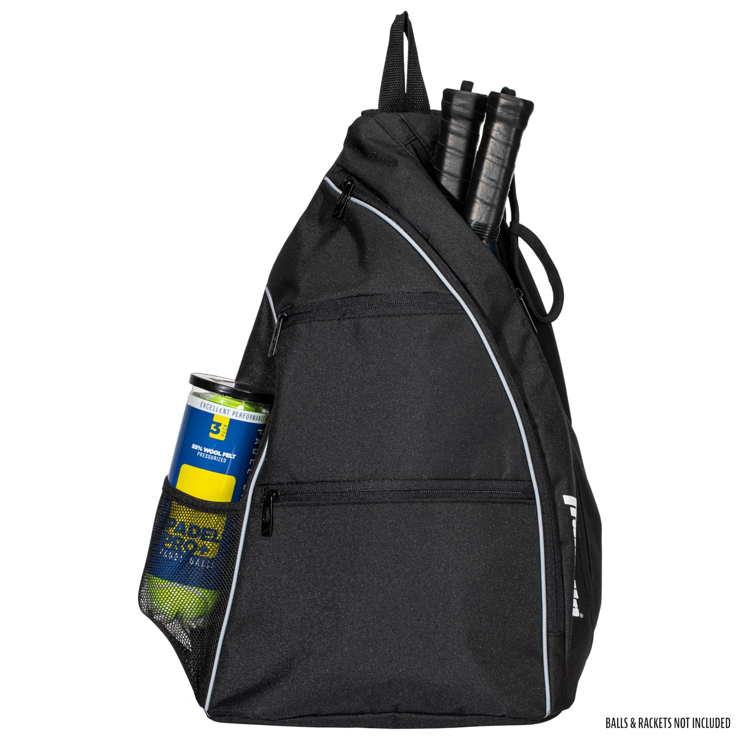 Franklin Sports Pro Tennis Racket Bag - Pro Racket Sling Backpack for Tennis + Padel Equipment - Holds (2) Rackets + Accessories - Men's + Women's Bag