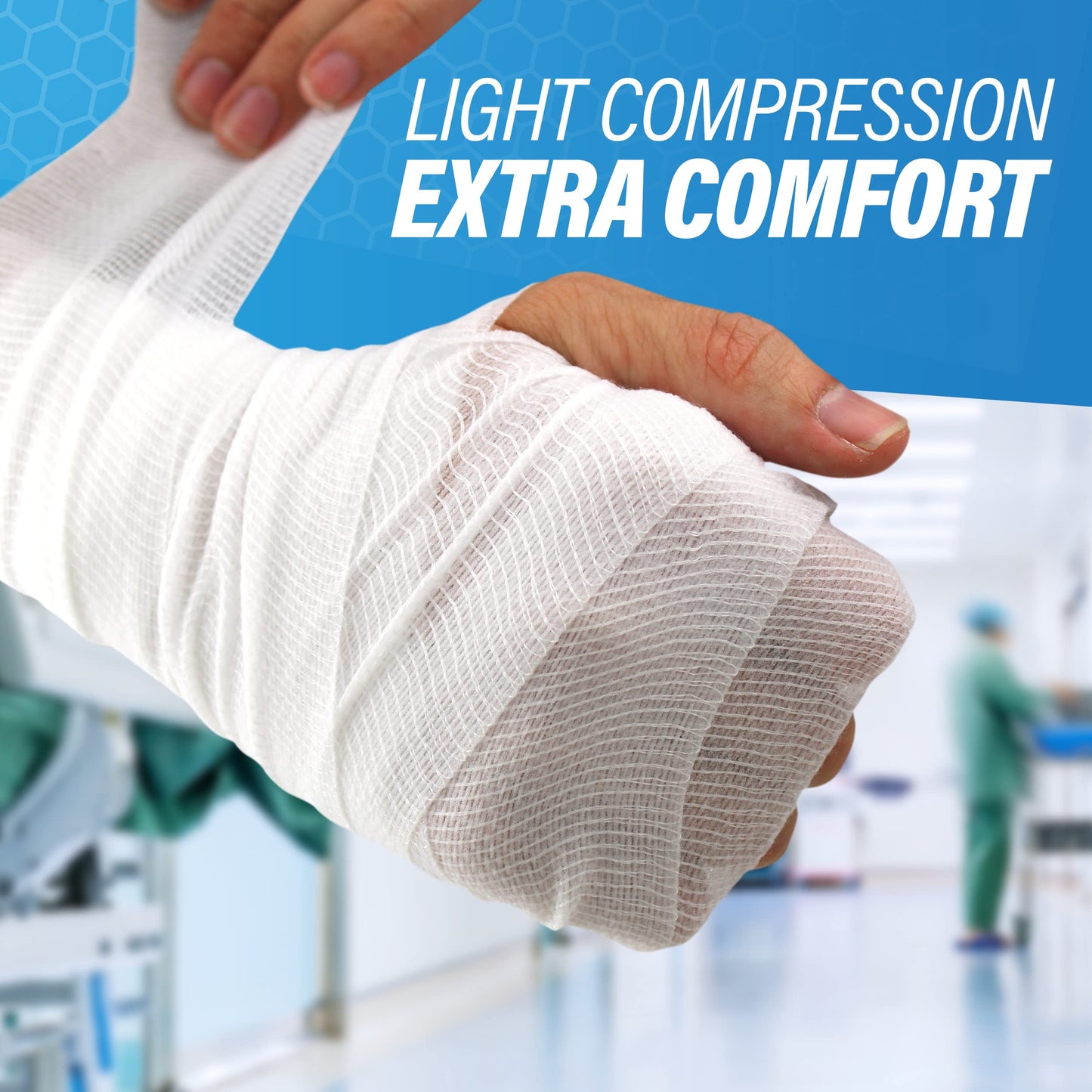 AFFORDTEX Gauze Bandages – 36 Rolls - Premium First Aid Supplies for Safe Adventuring – Flexible, Stretchable, and Breathable Gauze Rolls – 4” x 4.1 Yards Bandage Wrap for Wound Dressing