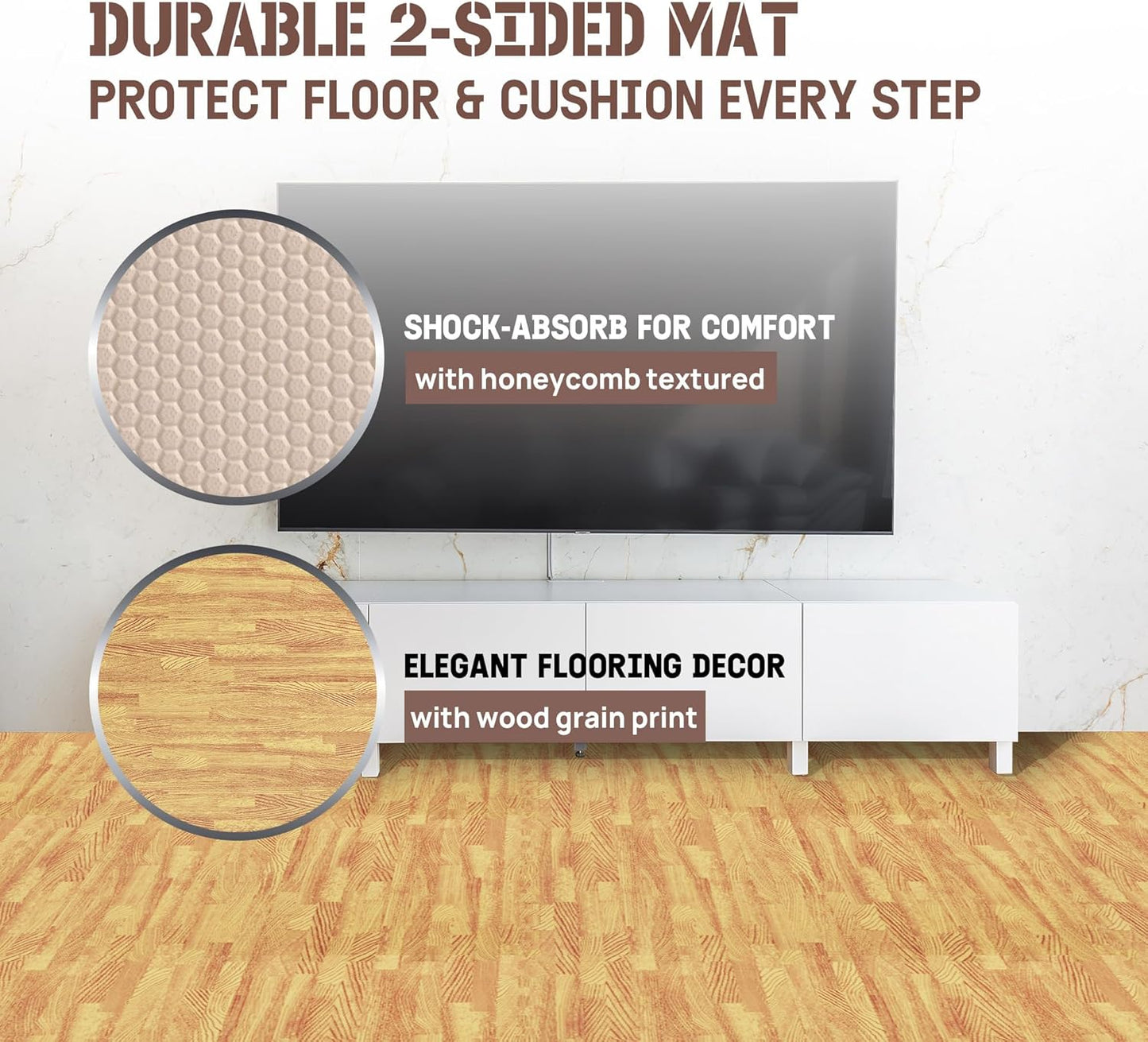 EVA Interlocking Mats - Puzzle Floor Tiles for Home & Garage | Foam Padding, 11-32 SQFT Options