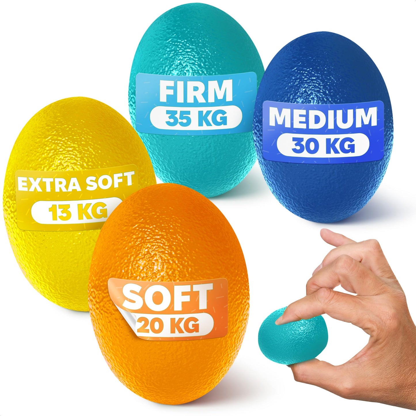 4 Pcs Squeeze Balls for Hand Therapy with 4 Resistance Levels