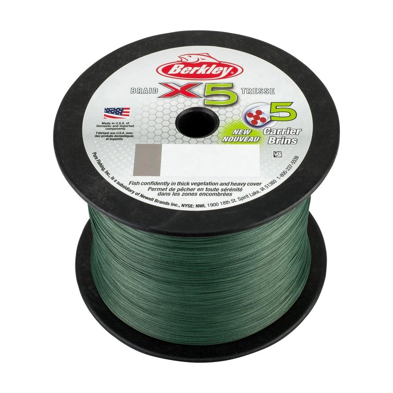 Berkley x5 Braid Superline, Crystal, 8-Pound Break Strength, 164yd Fishing Line, Suitable for Freshwater and Saltwater Environments