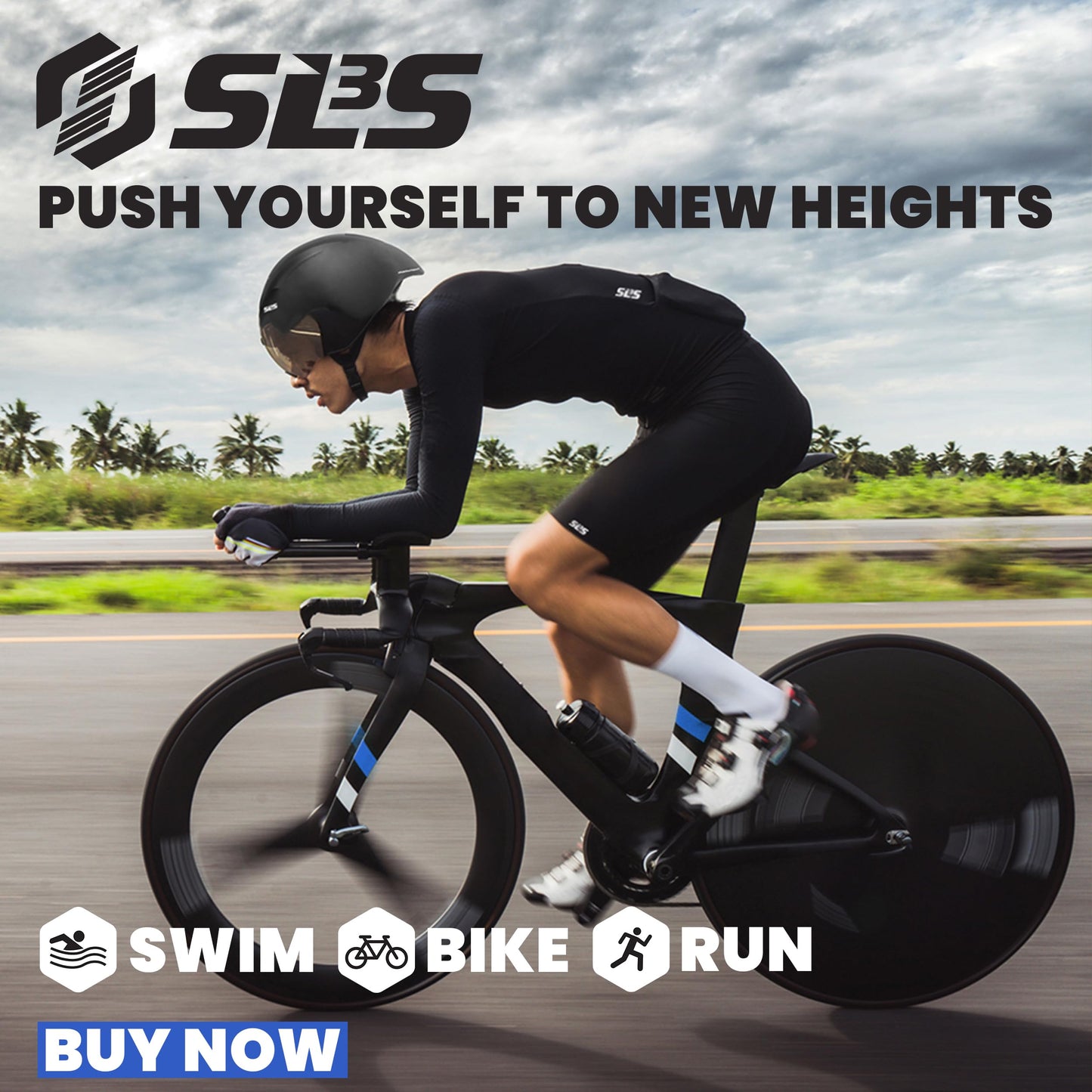 SLS3 Triathlon Shorts Mens - Padded Tri Shorts Mens – Swim, Bike, Run – Duathlon or Triathlon with Pocket