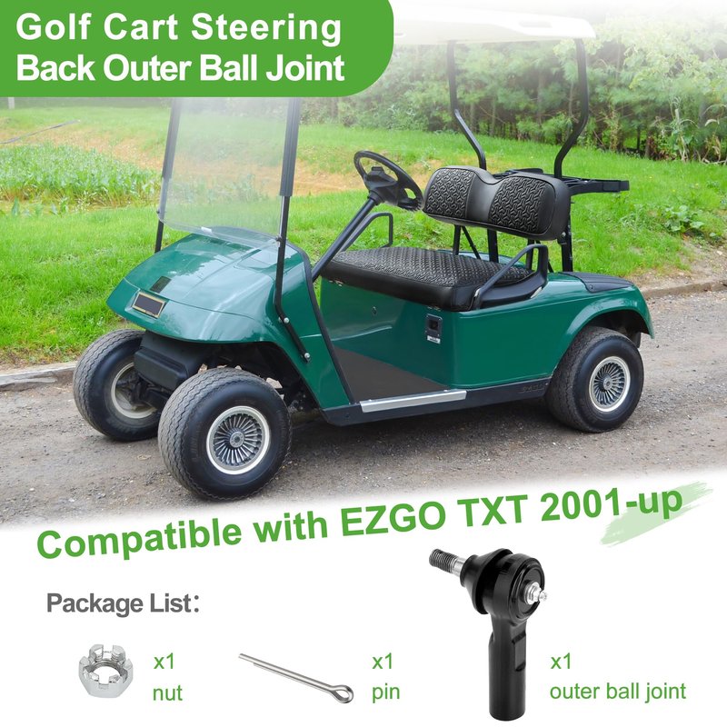 10L0L Golf Cart Steering Rack Outer Ball Joint for 2001-up EZGO TXT G&E Golf Carts(Except RXV), OEM# 70695-G01 70695G01