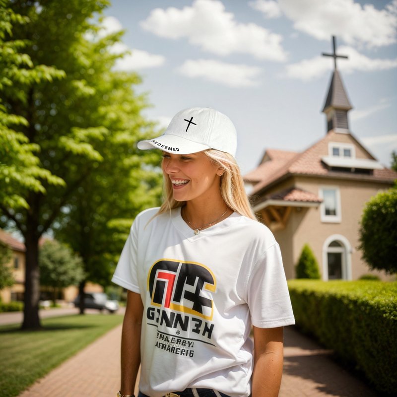Christian Hats for Men Women, Cross Jesus Hat, Religious Gifts Redeemed Baseball Cap White