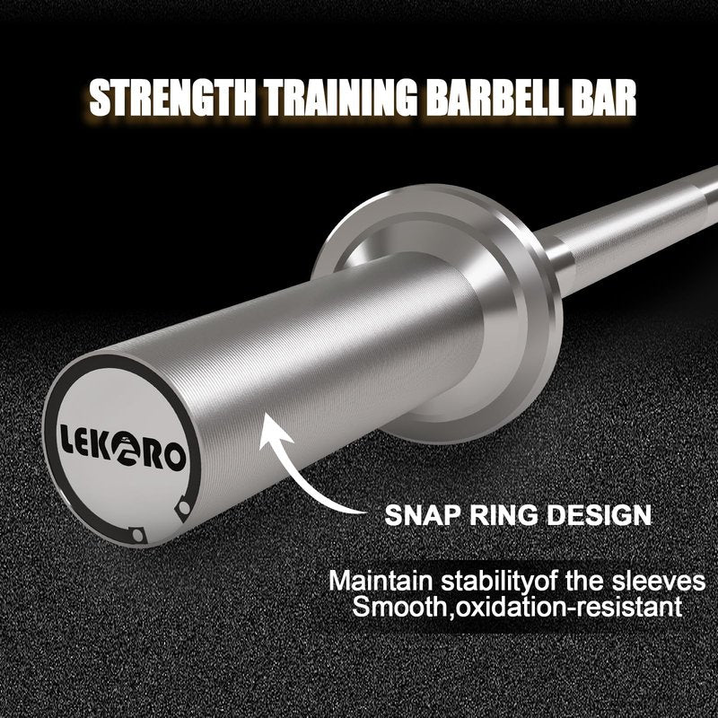 Olympic Barbell Bar 4FT, 350LB EZ Curl or Straight Weight Lifting Bar, Fits 2-Inch Olympic Plates, Rotating Sleeves, 2 Spring Collars, Knurled Strength Training Bar for Home Gym