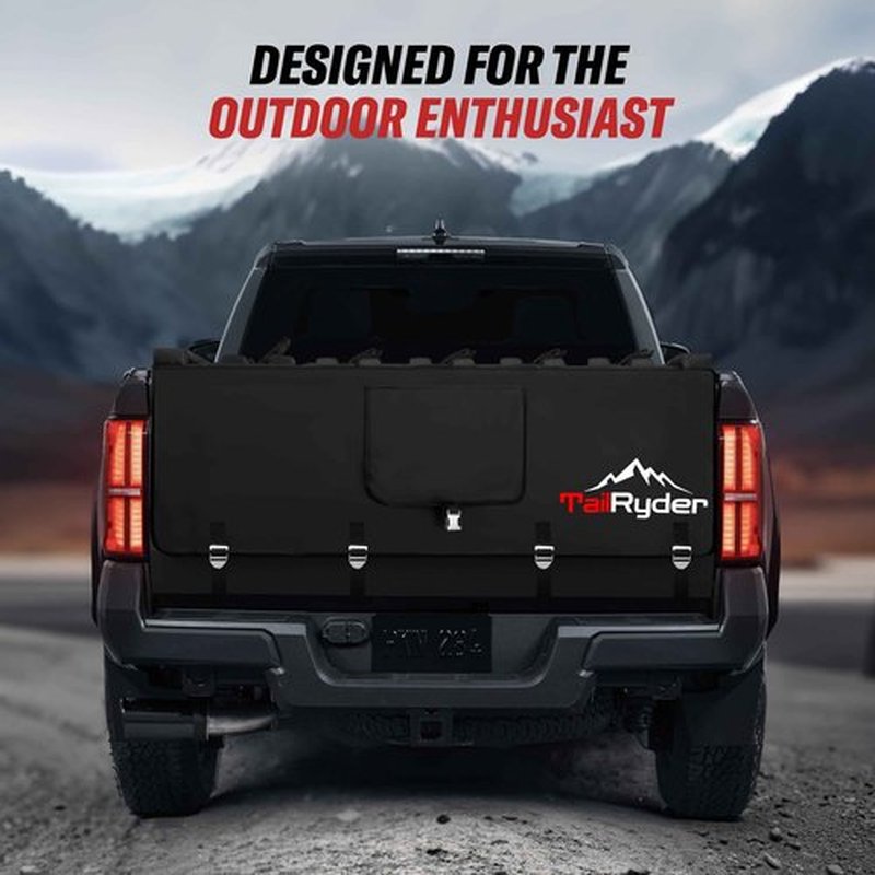 Truck Bike Tailgate Pad for 5 Bikes Bed Rack Holder Featuring Reversed Straps and Premium Metal Buckles for Enhanced Durability