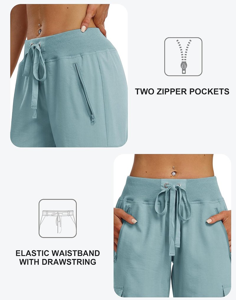 Women's Cargo Capris - Lightweight Quick-Dry Hiking Pants for Summer | Loose Fit Casual Travel Style
