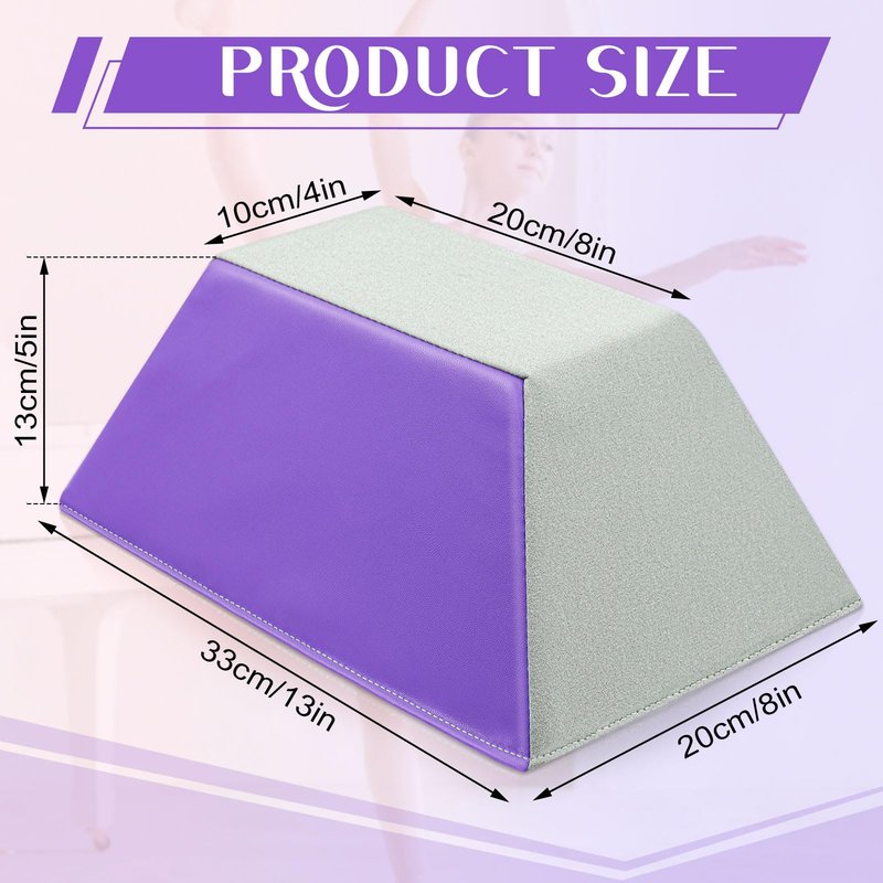 Cheerleading Balance Trainer, Purple, PU Anti-slip, Stunt Stand for Flyers, Balance Training Gymnastics Beam & Core Strength