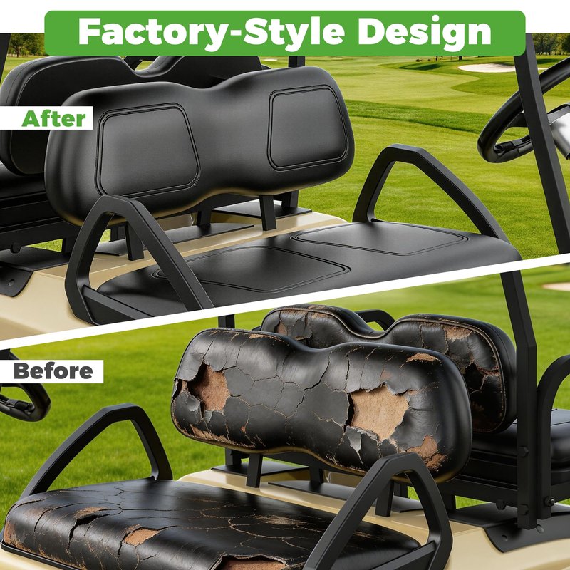 10L0L Golf Cart Front Seat Backrest Assembly for 2000.5-up Club Car DS Seat Back Cushion, Factory Style Replacement Cushions